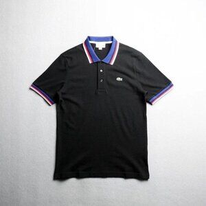 Lacoste Men's Black and Navy Polo-shirt